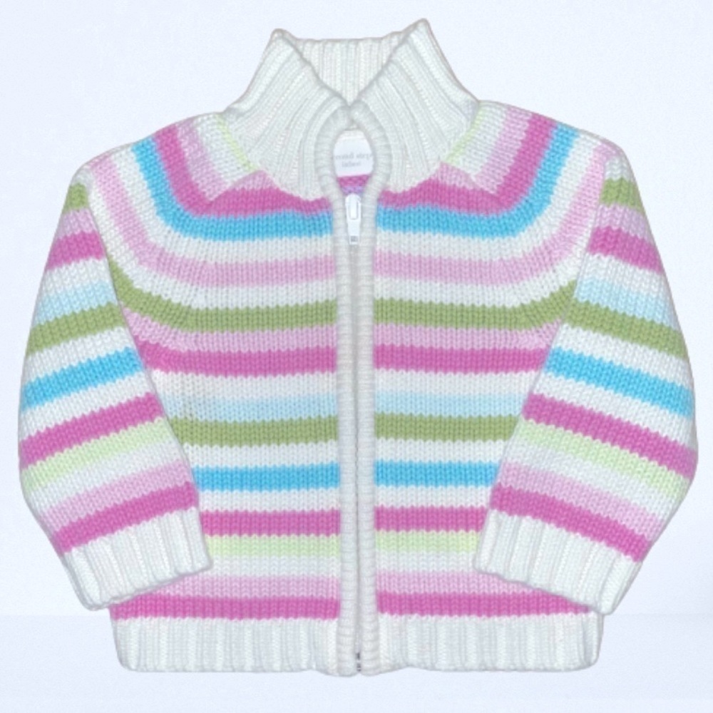 Second Step Baby Girls Striped Zip-up Sweater​​​​​​​​​​​​​​​​​​​​​​​​​​​